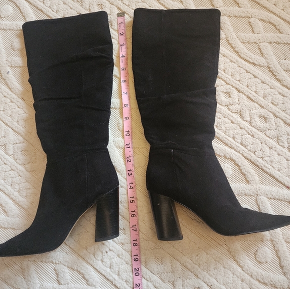 6 Black Suede knee high boots - Picture 5 of 8
